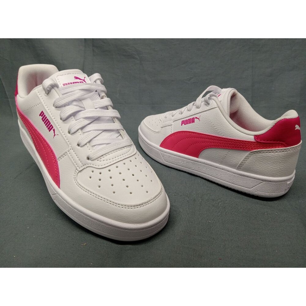 Puma Cavern 2.0 Jr. Sneakers Girls White Burst Pinktastic Size 5 NEW IN BOX!